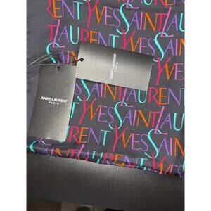 YSL Silk Scarf (Multicolored Monogram / Logo)